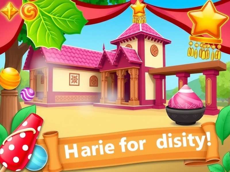 Candy Magic Journey game screenshot showing Indian festival theme